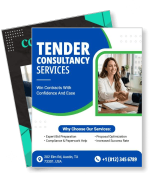 tender consultancy services brochure design template