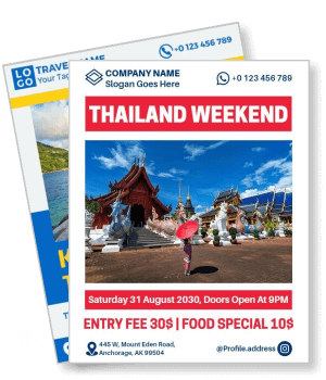 thailand weekend event promotion travel agency template