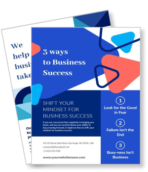 three ways to business success mindset strategy marketing template