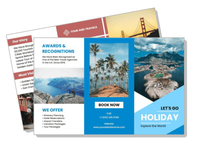 travel agency brochure design holiday tourism adventure template