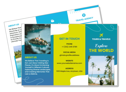 travel agency brochure design template vibrant layout