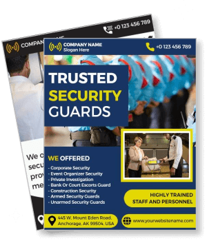trusted security guards design security services promotion template