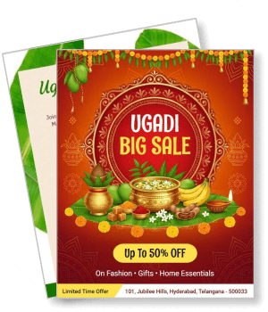 ugadi big sale fashion gifts home essentials discount offer template