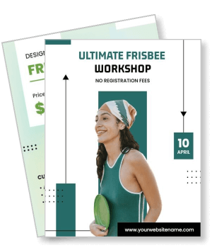 ultimate frisbee workshop with date and registration details template