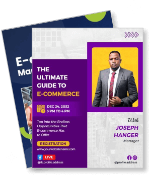 ultimate guide to ecommerce event poster with joseph hanger template