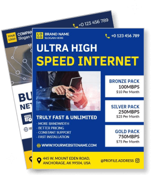 ultra high speed internet advertisement fast unlimited packages template