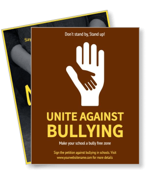 unite against bullying anti bullying campaign template