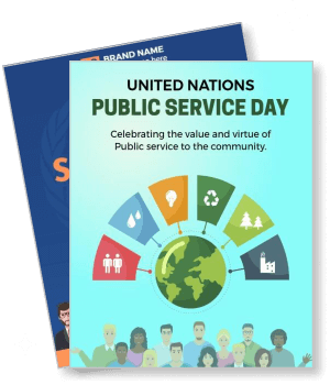 united nations public service day celebration community service template