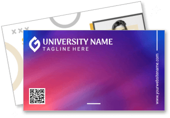 university name colorful business card design template