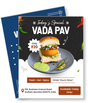 vada pav promotion special offer fresh spicy delicious snack template