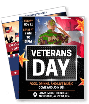 veterans day event anchorage usa food drinks live music celebration template