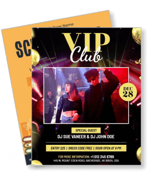vip club party dj event december 28 special guest invite template