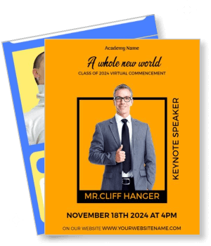 virtual commencement event keynote speaker mr cliff hanger 2024 class template