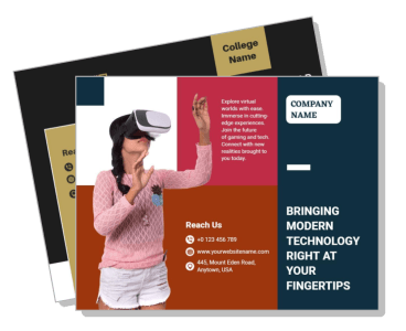 virtual reality experience brochure modern tech advertisement template