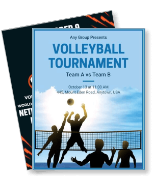 volleyball tournament team a vs team b event details template