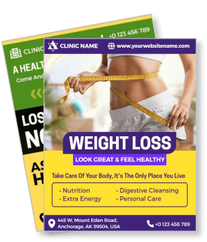 weight loss clinic poster health tips nutrition cleansing contact info template