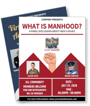 what is manhood panel discussion mens issues event template
