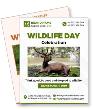 wildlife day celebration event deer picture anchorage alaska march 2030 template