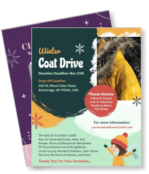 winter coat drive donation anchorage location details template
