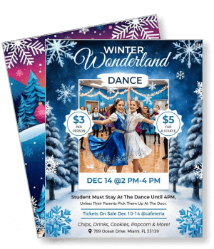 winter wonderland dance event december 14 2023 template