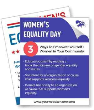 womens equality day ways to empower yourself and community template