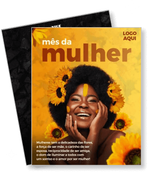womens month celebration floral theme afro hair sunflowers template