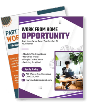 work from home opportunity flexible working hours remote job application template