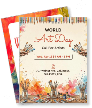 world art day event call for artists creative invitations template
