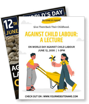world day against child labour lecture june 2030 template