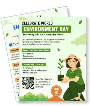 world environment day organic farming awareness template