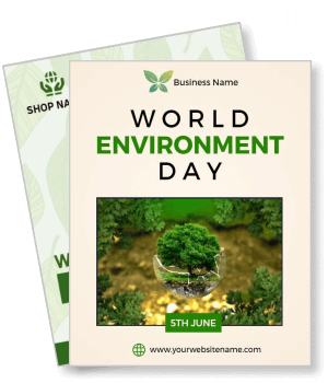 world environment day template green earth promotion june 5th event