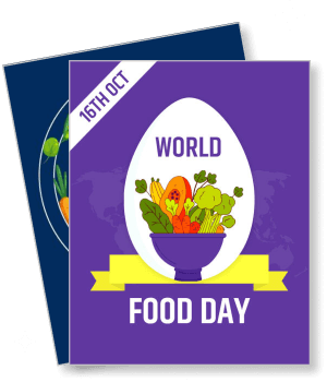 world food day october 16th design with vegetable bowl illustration template