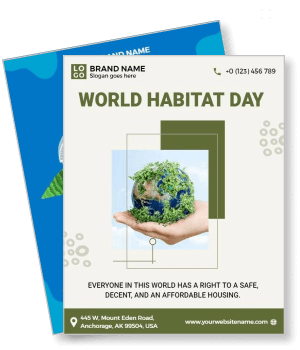 world habitat day safe affordable housing awareness template