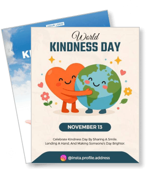 world kindness day november 13 celebrate share smile animated heart template