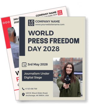 world press freedom day 2028 event journalism under digital siege template