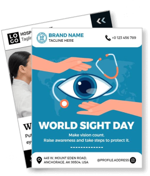 world sight day awareness with eye and medical theme template