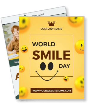 world smile day design with yellow emoji theme template