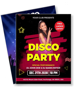 your club disco party special performance event template