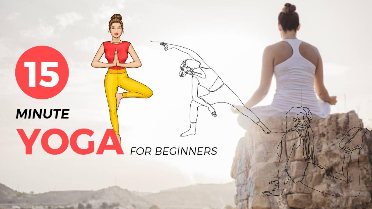 15 Minute Beginner Yoga Routine YouTube Thumbnail Template