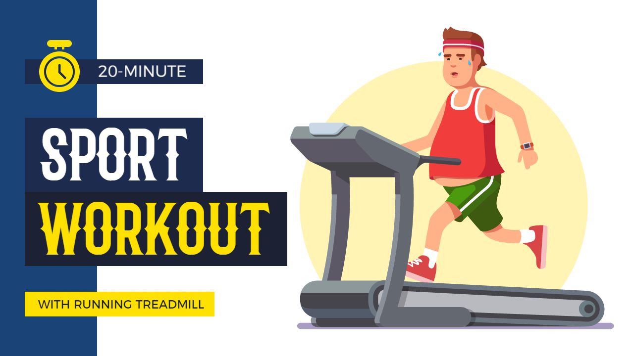 20-Minute Running Treadmill Sport Workout YouTube Thumbnail Template