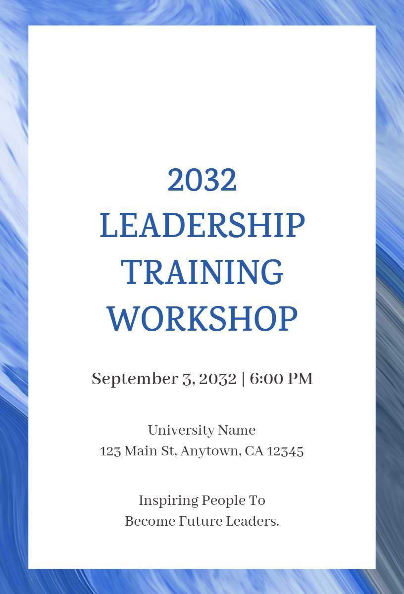 2023 Leadership Training Workshop Business Invitation Template