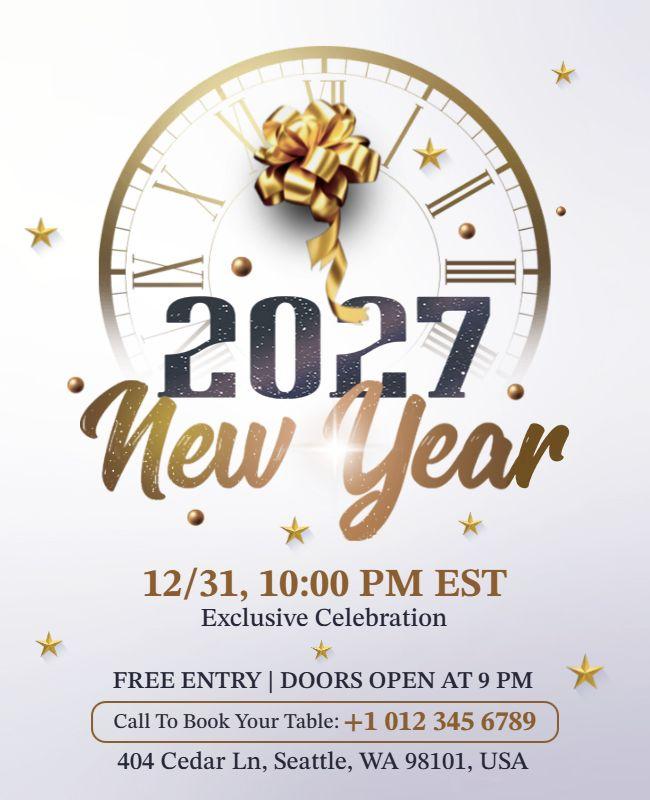 2027 New Year Celebration Event Flyer Template
