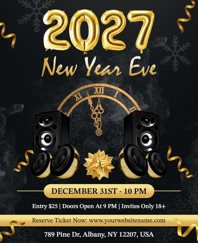 2027 New Year Eve Flyer Template