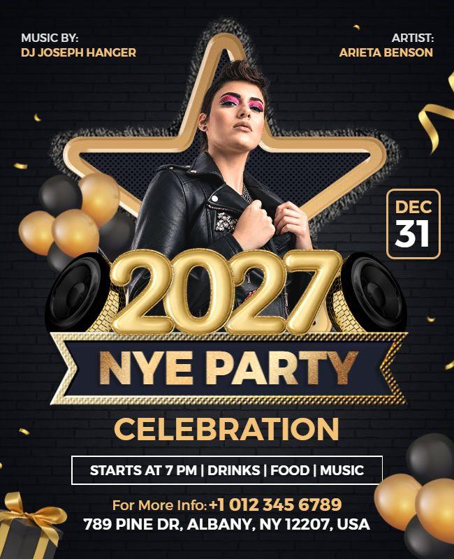 2027 NYE Celebration Event Flyer Template