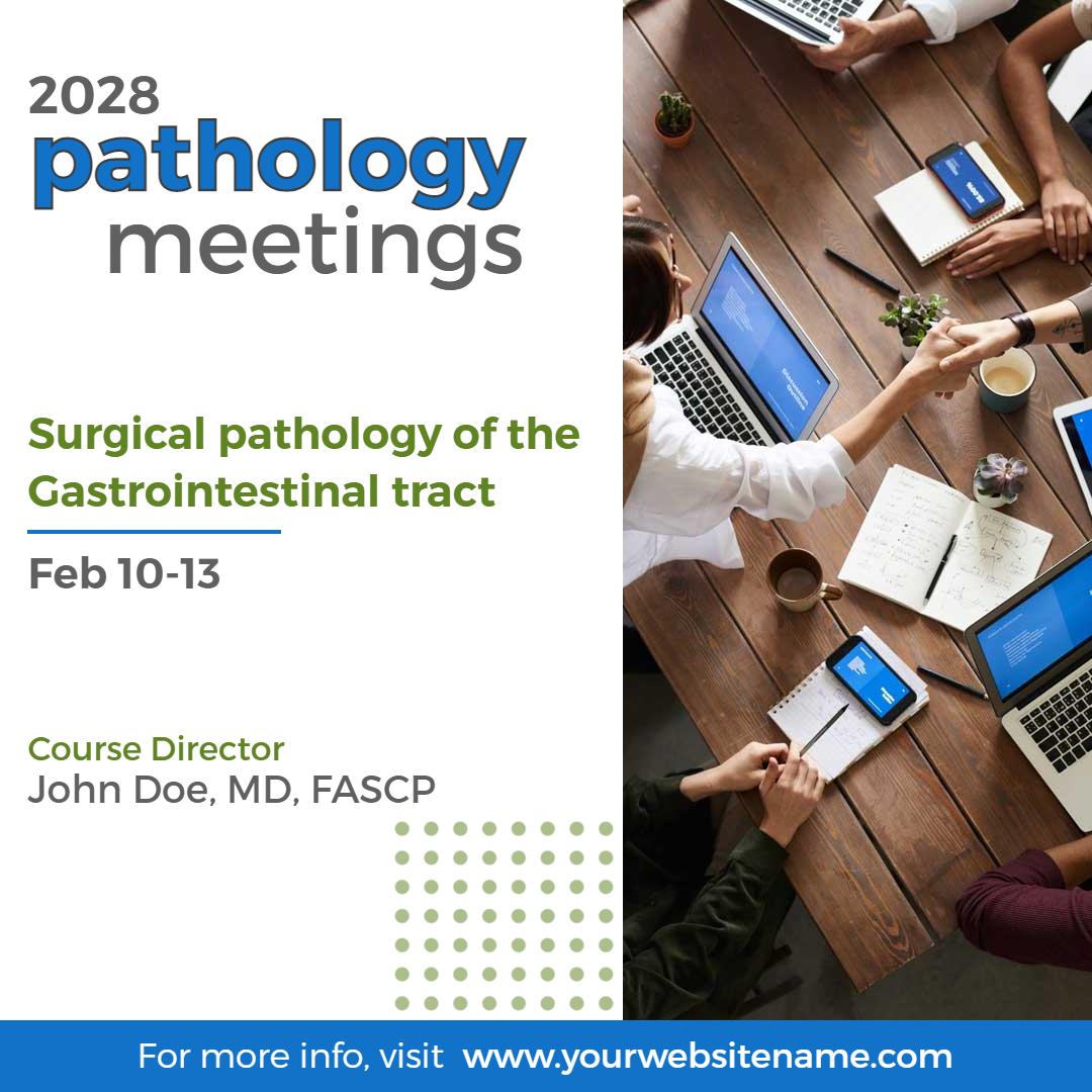 2028 Pathology Meetings on Surgical Gastrointestinal Tract Health Ad Template