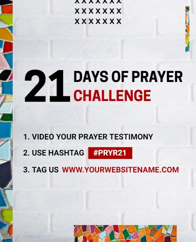 21 Day Prayer Challenge Event Flyer Template