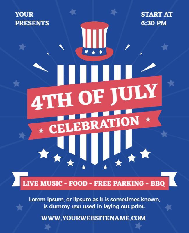 4th Of July Celebration Event Flyer Template