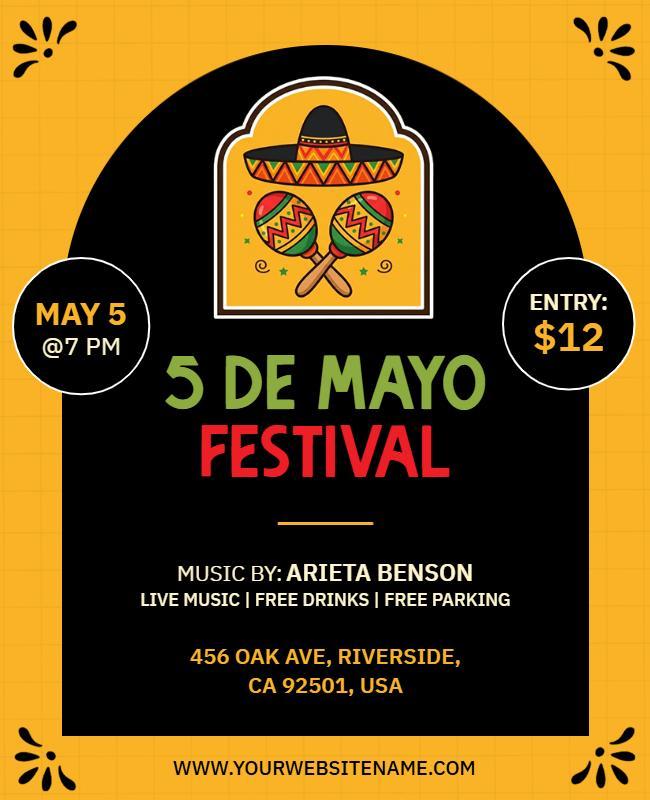 5 De Mayo Traditional Celebration Flyer Template