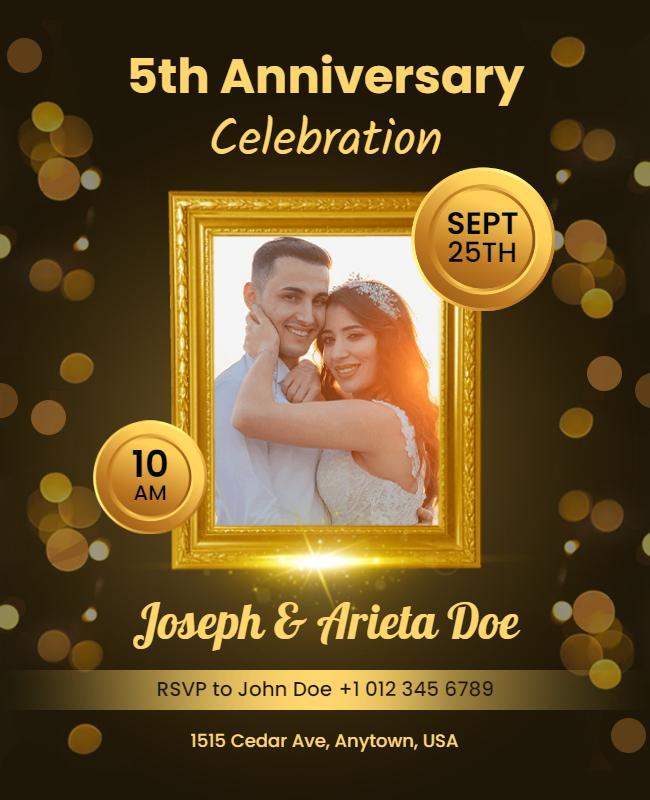 5th Anniversary Celebration Event Flyer Template