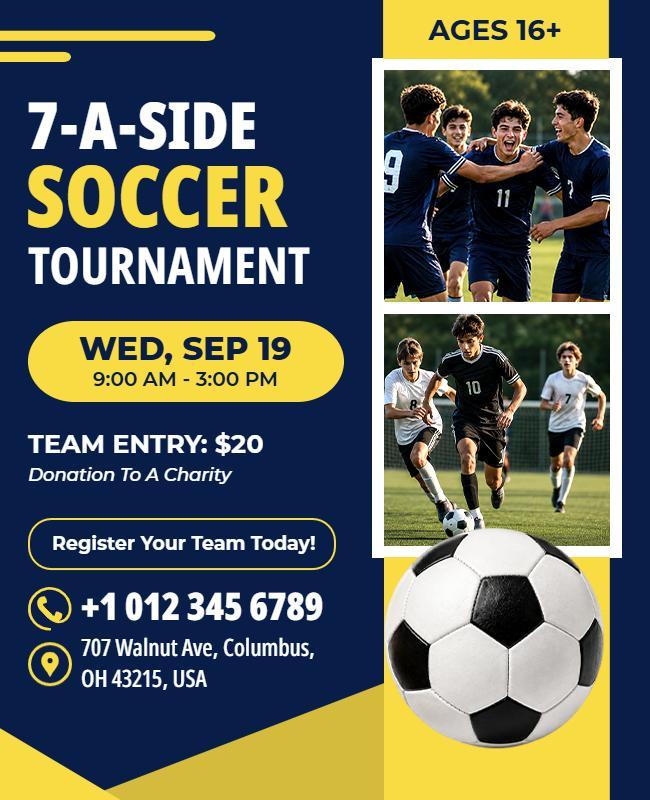 7-a-Side Soccer Tournament Flyer Template